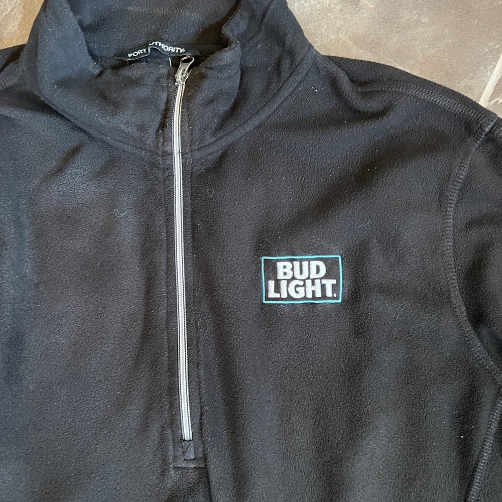 Men’s Bud Light, half zip fleece